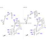 HYUNDAI HD35 KAPI DİREK SACI ÜST SOL HD75 04/- MOBIS 71270-5H005