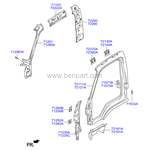 HYUNDAI HD35 KAPI ÇERÇEVE SACI SAĞ HD75 04/- MOBIS 72121-5H003