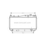 HONDA CIVIC RADYATÖR SU 01-06 A-T BRAZING MAHER 19010PLCJ01