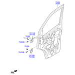 HYUNDAI H350 KAPI MENTEŞESİ ÖN ÜST SOL 15/- ORJINAL 7911059100
