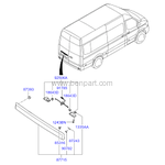 HYUNDAI H350 PLAKALIK ÇITASI ARKA 15/- ORJINAL 8771959000