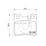 MERCEDES W124 FREN BALATASI ARKA ÇİFT PİMLİ W201 W202 W210 95-98 BTAP 0014209520