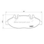 MERCEDES VITO FREN BALATASI ÖN 639 04-10 BTAP 0014210910